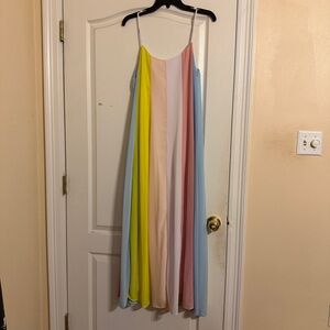 FAVLUX Striped Maxi Dress
